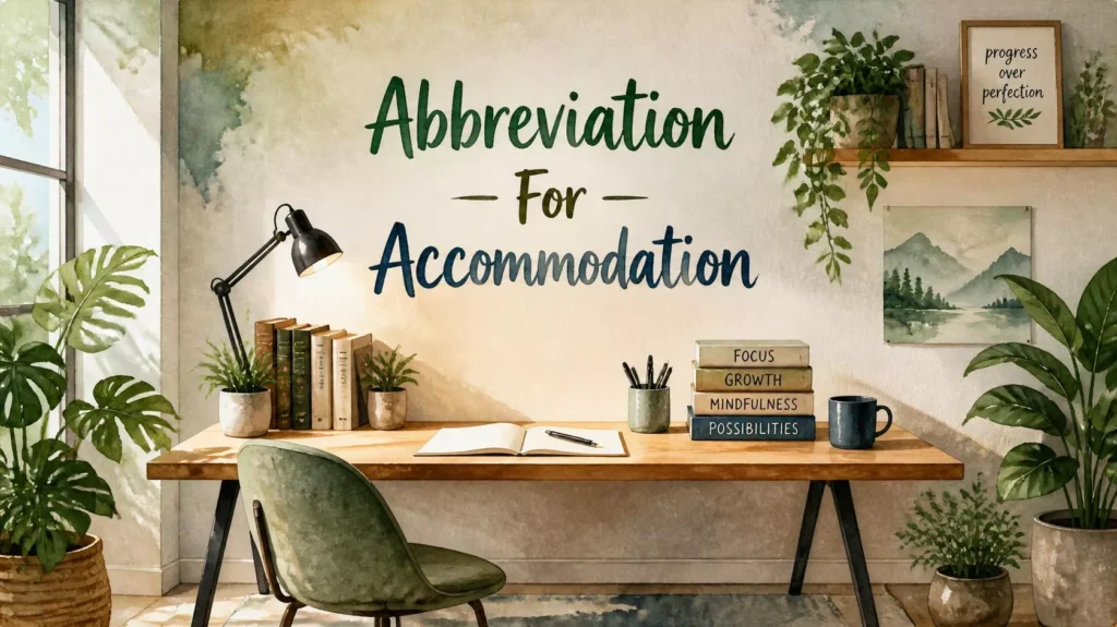 Abbreviation For Accommodation Abbreviation For Accommodation