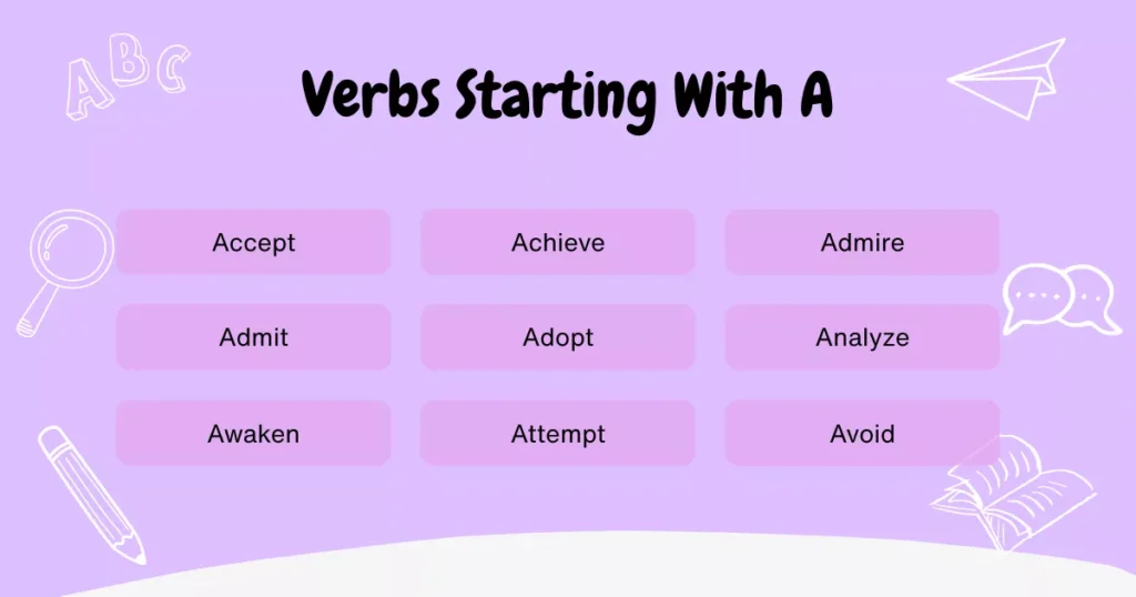 Verbs That Start With A
