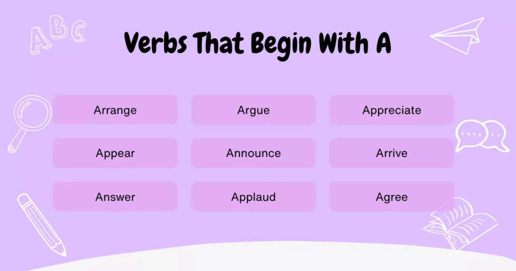 Verbs With A