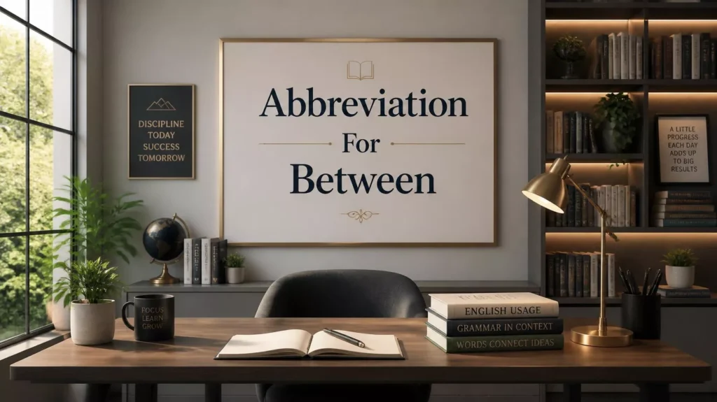 Abbreviation For Between