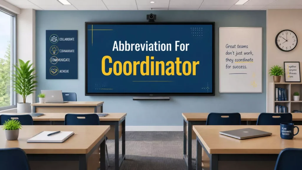 Abbreviation For Coordinator