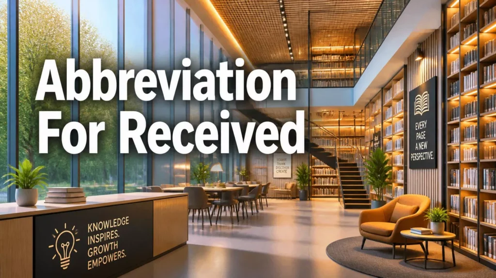 Abbreviation For Received Abbreviation For Received