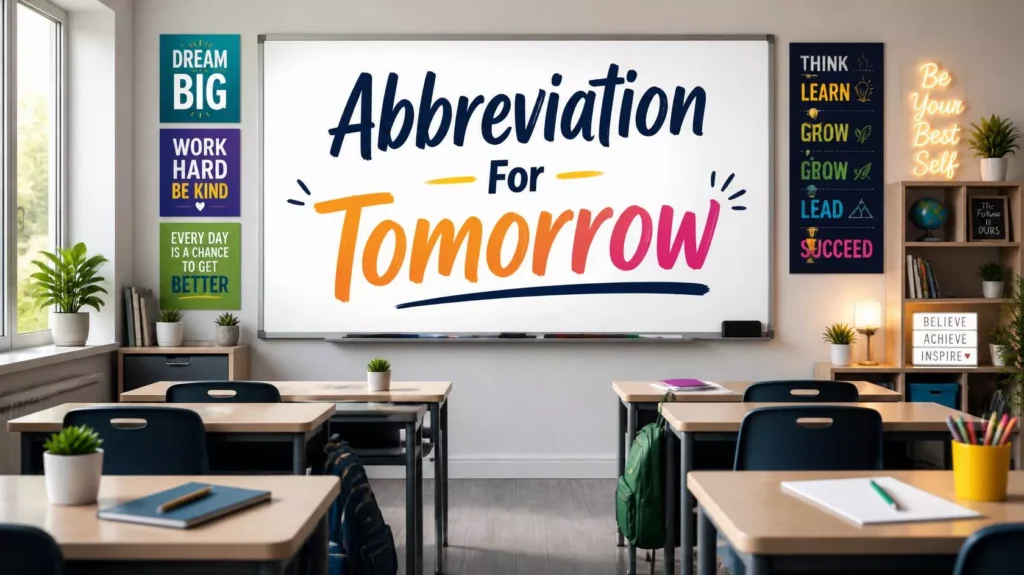 Abbreviation For Tomorrow Abbreviation For Tomorrow