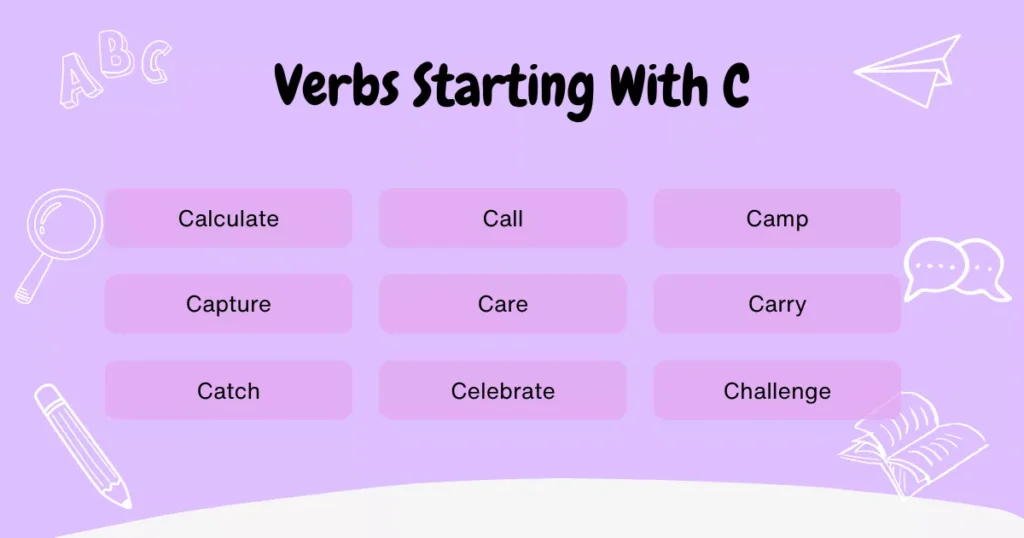 Verbs That Start With C