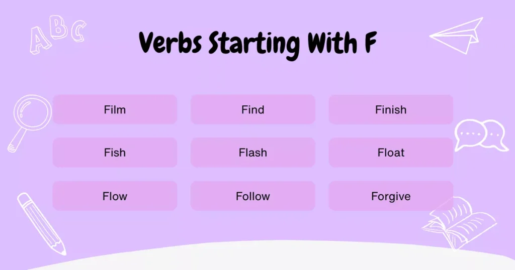Verbs That Start With F Verbs That Start With F