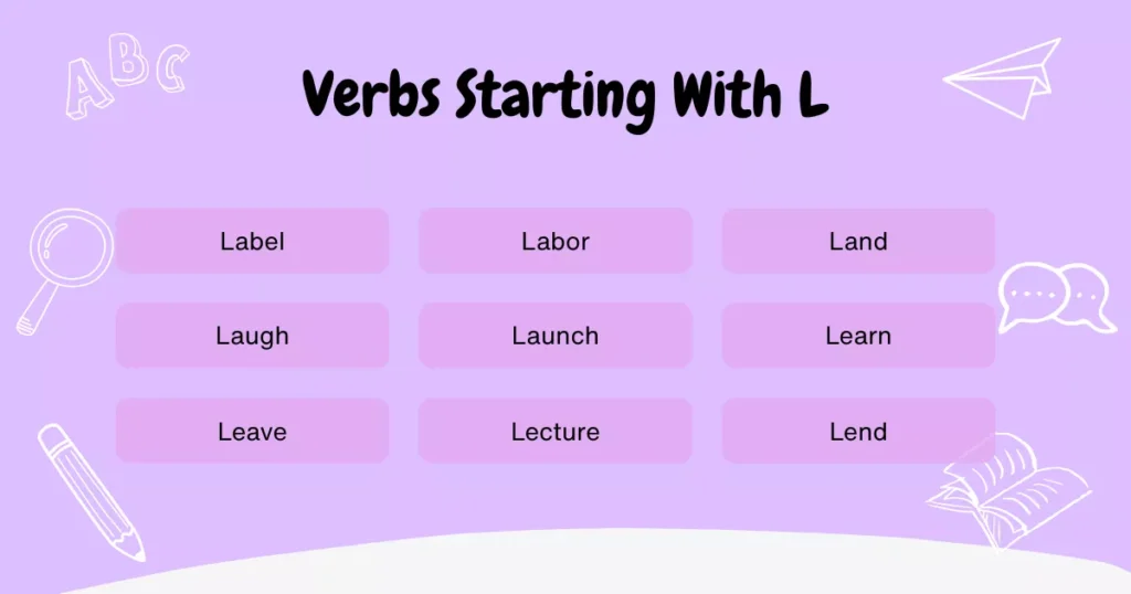 Verbs That Start With L Verbs That Start With L