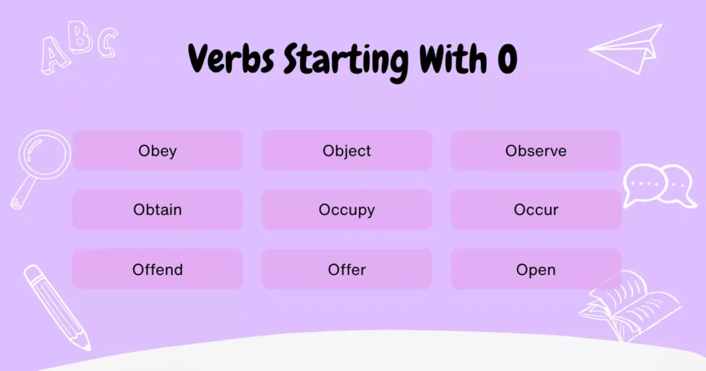 Verbs That Start With O Verbs That Start With O