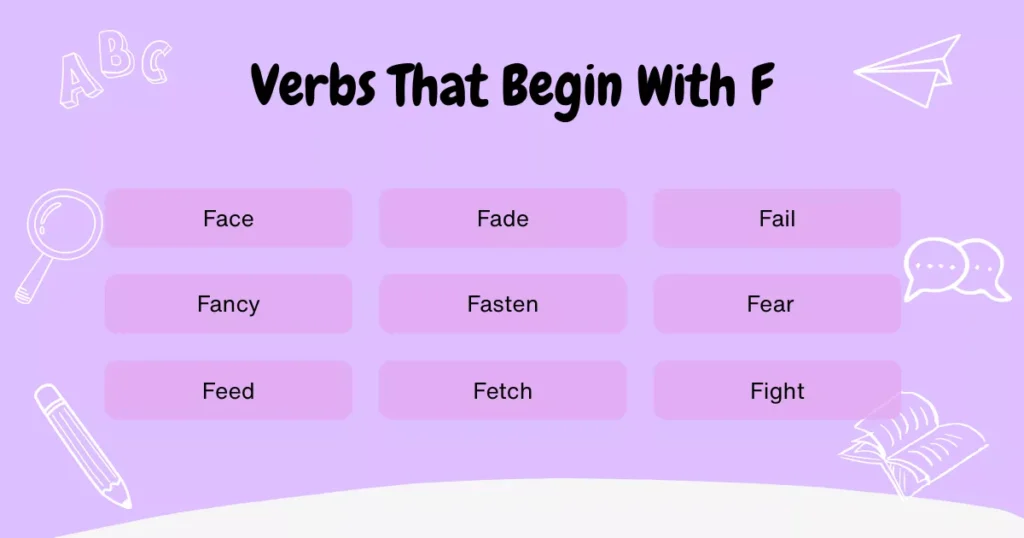 Verbs With F Verbs With F