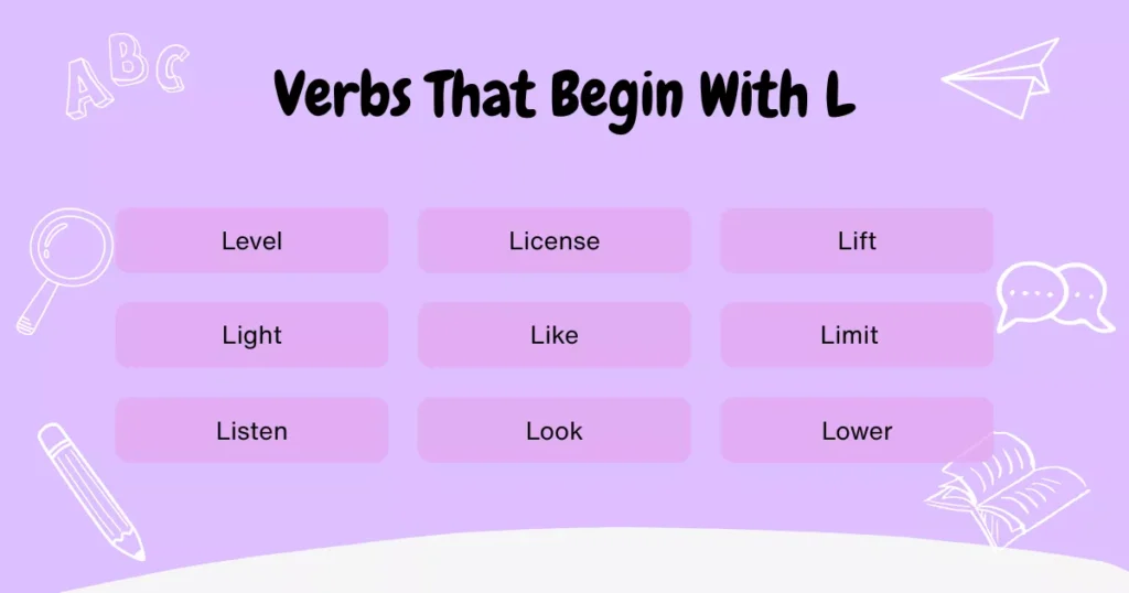Verbs With L Verbs With L