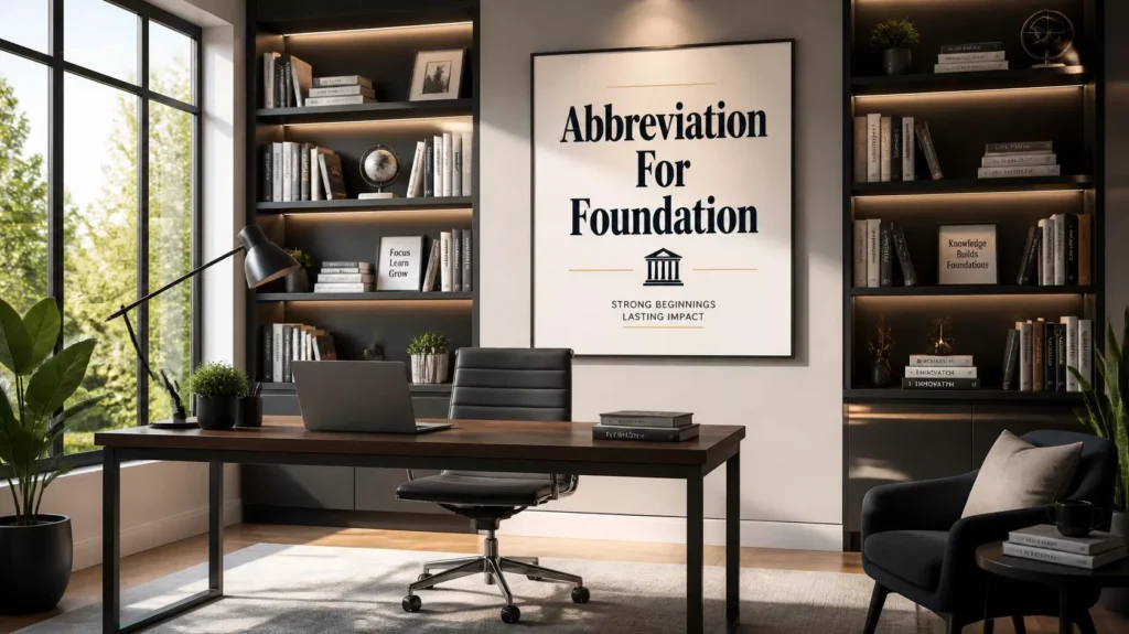 Abbreviation For Foundation