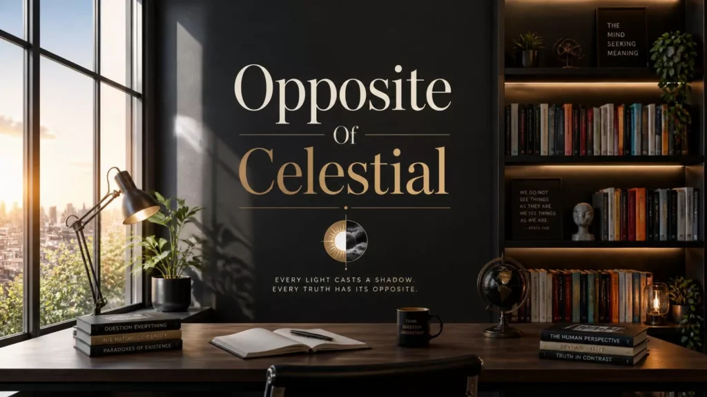Opposite Of Celestial