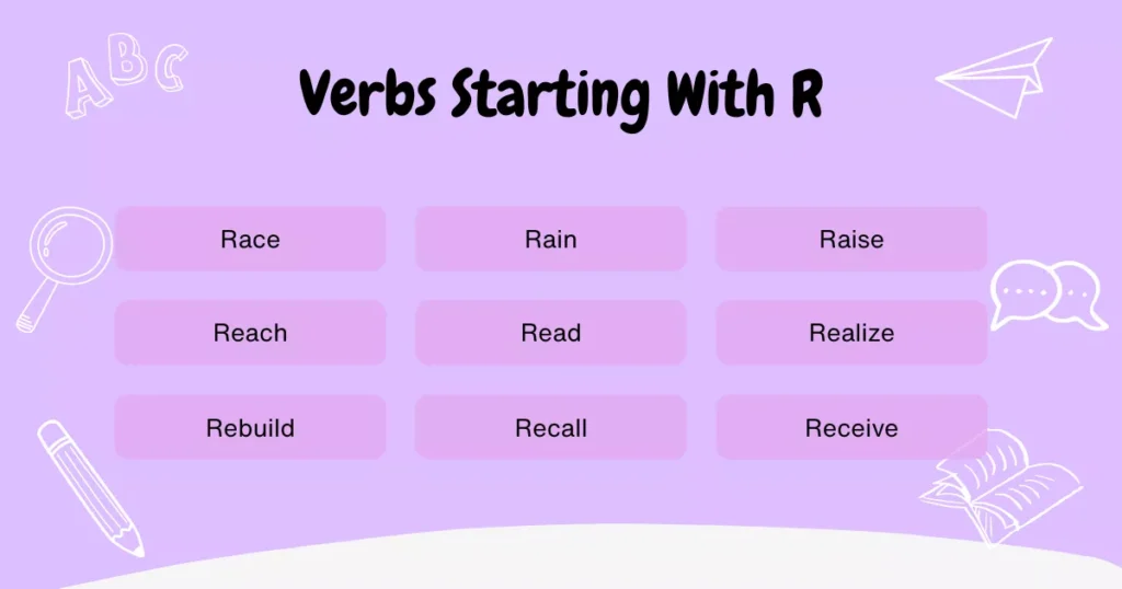 Verbs That Start With R