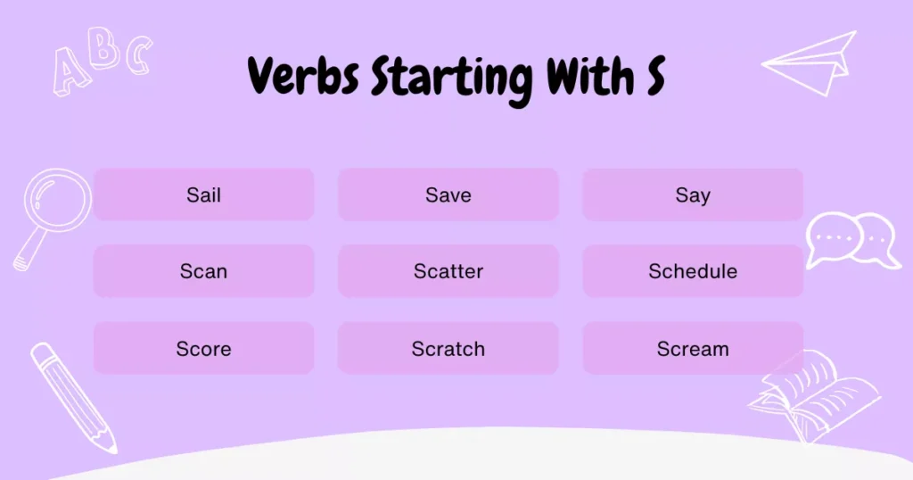 Verbs That Start With S Verbs That Start With S