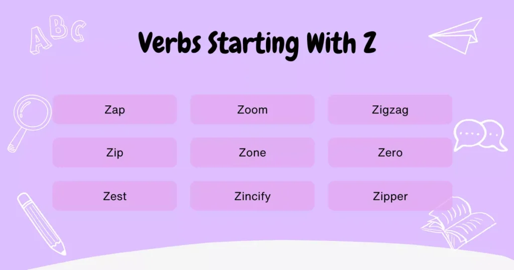 Verbs That Start With Z Verbs That Start With Z
