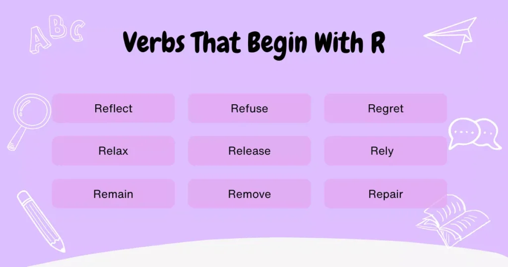 Verbs With R