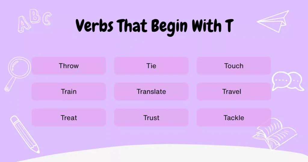 Verbs With T Verbs With T