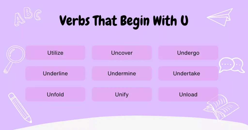 Verbs With U