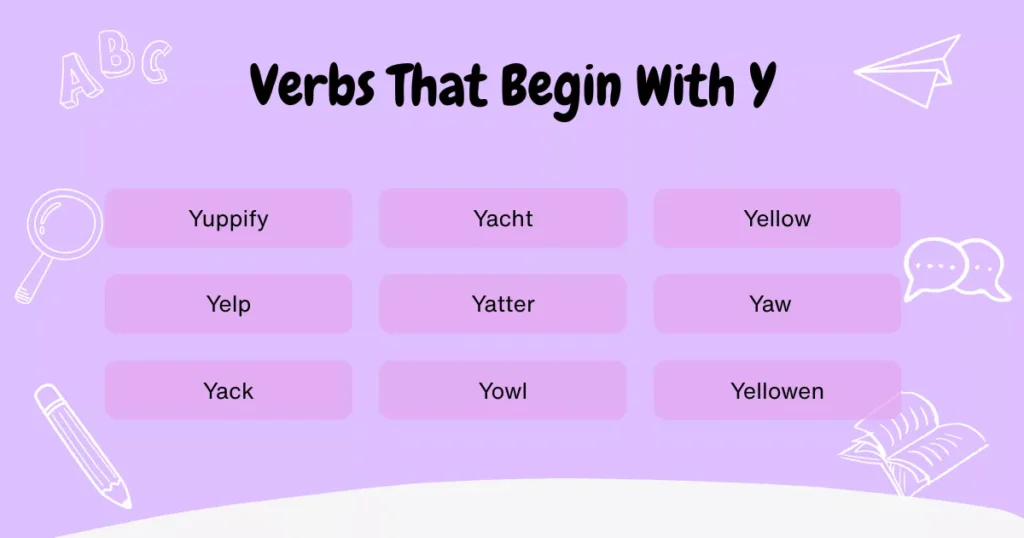 Verbs With Y Verbs With Y