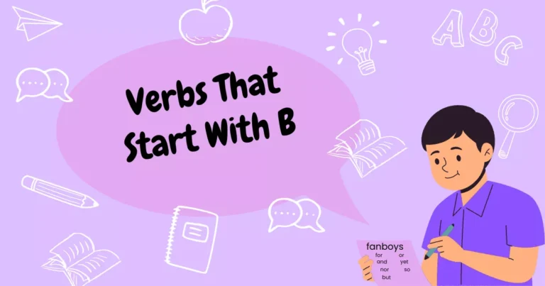 Verbs Starting With B
