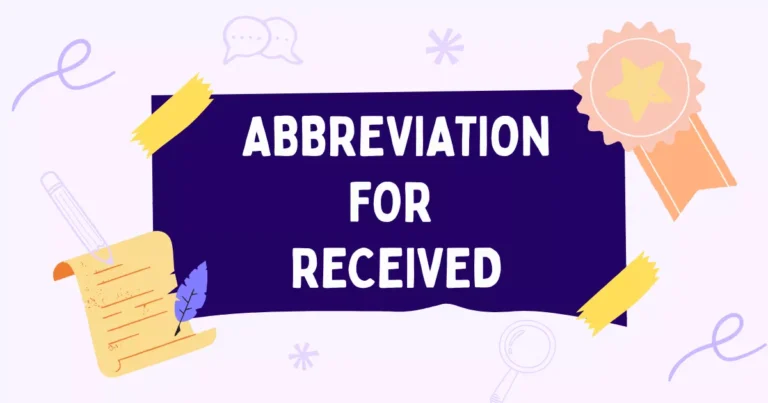 Received Abbreviation