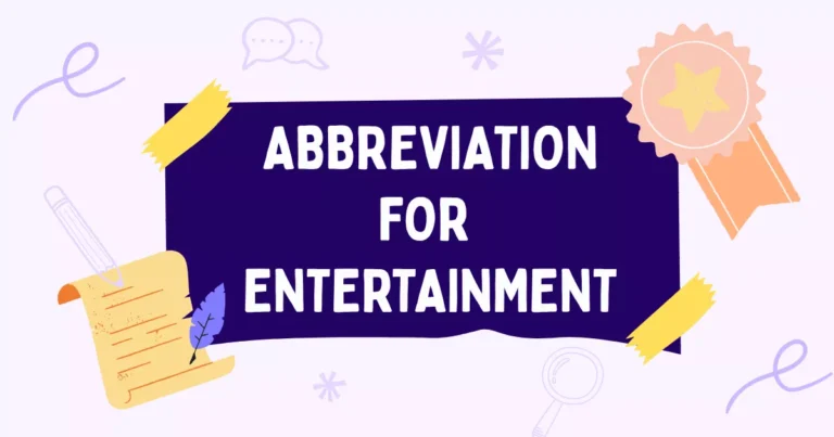 Entertainment Abbreviation