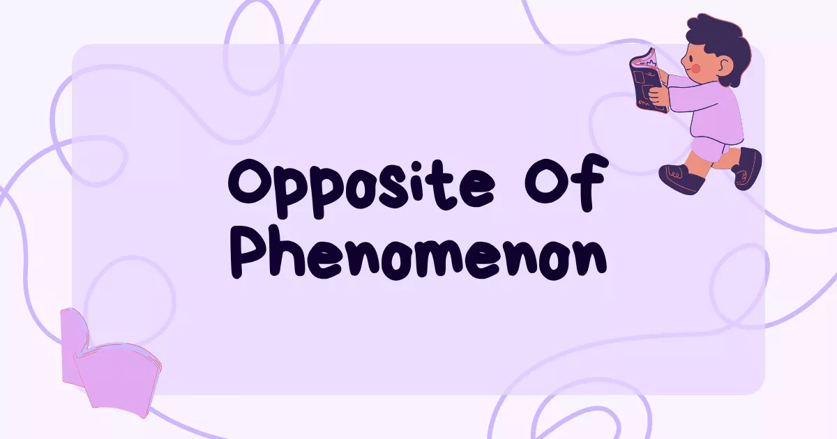 Phenomenon Antonyms